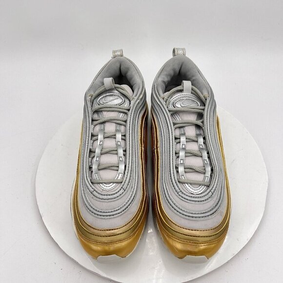 Nike Air Max 97 Women Size 9.5 AQ4137-001 Vast Gold Metallic Gray Training Shoe - Picture 5 of 12